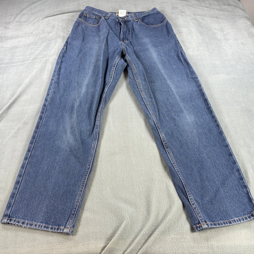 LL Bean Original Fit Relaxed Jeans Womens 10 Reg Blue Denim High Rise Straight